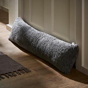 Dunelm Charcoal Grey Teddy Bear Draught Excluder 22cm x 88cm Teddy Charcoal