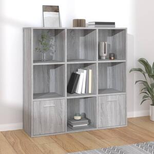Book Cabinet Grey Sonoma 98x30x98 cm