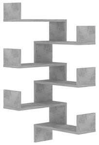 Wall Corner Shelf 2 pcs Concrete Grey 40x40x50 cm Engineered Wood