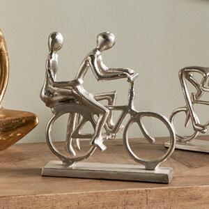 Double Cyclist Silver Ornament Silver