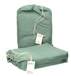 Linen bed clothing 150x200 green