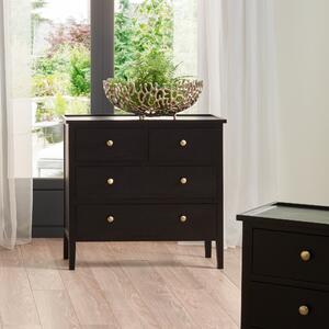 Pacific Chelmsford 4 Drawer Chest, Black Painted Pine Black