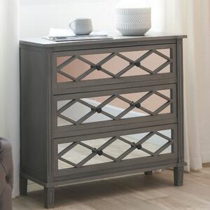 Pacific Puglia 3 Drawer Chest, Painted Pine Grey