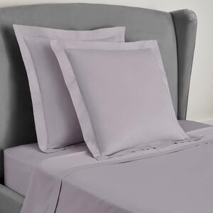 Dorma 300 Thread Count 100% Cotton Sateen Plain Continental Square Pillowcase Purple