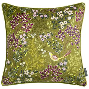 Sara Miller Songbird 50cm x 50cm Filled Cushion Olive Green