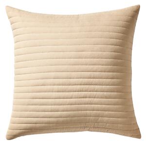 Bianca Quilted Lines Filled Cushion 55cm 55cm Natural