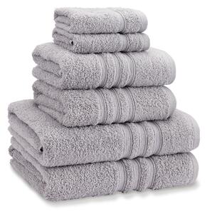 Catherine Lansfield Zero Twist Six Towel Bale Silver Grey