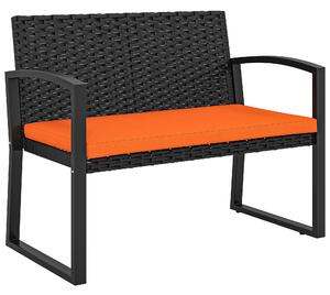 Outsunny Two-Seater Rattan Garden Bench - Orange