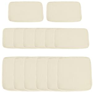 Outsunny Garden Rattan Sofa Seat Cushion Covers Replacement Outdoor, No Cushion Included, Beige