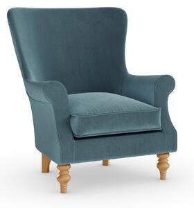 Charlbury Occasional Wing Chair Cosy Velvet Pacific