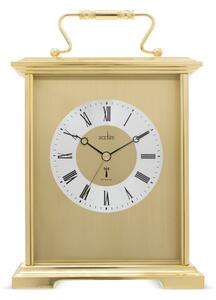 Acctim Althorp Mantel Clock Quartz Polished Metal Carriage Clock Gold