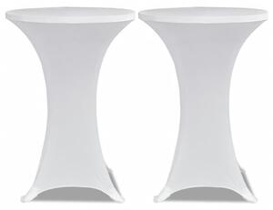 Standing Table Cover Ø70cm White Stretch 2 pcs