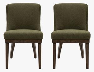 Arcadia Dining Chair in Green, Set of 2