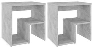 Bed Cabinets 2 pcs Concrete Grey 40x30x40 cm Engineered Wood