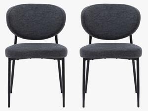 Kalmar Dining Chair in Charcoal, Set of 2