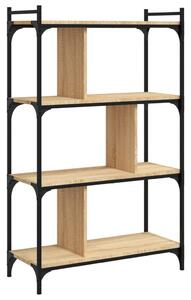 Bookcase 4-Tier Sonoma Oak 76x32x123 cm Engineered Wood