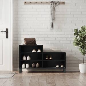 Shoe Cabinet Black 102x36x60 cm Engineered Wood