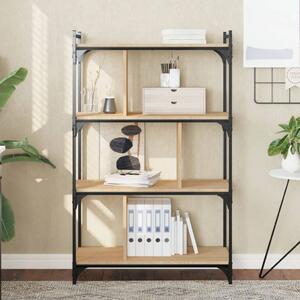 Bookcase 4-Tier Sonoma Oak 76x32x123 cm Engineered Wood