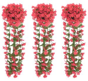 Artificial Flower Garlands 3 pcs Rose 85 cm