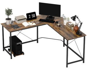 HOMCOM Corner Gaming Desk L-Shape Computer PC Workstation Home Office Study Three Worktop Writing Table 150 x 150 x 75 cm