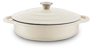 Foundry 28cm Shallow Cast Iron Casserole Cream