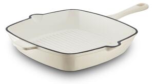Foundry 26cm Cast Iron Grill Pan Cream