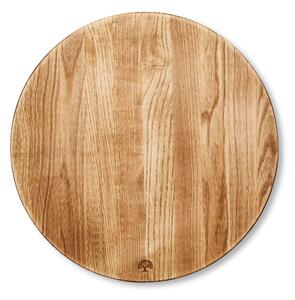Round Ash Wood Chopping Board Brown