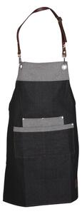 Barbary & Oak Denim Apron with Leather Details Blue