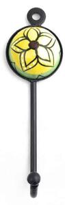 Ceramic Coat Hooks - Yellow Flower