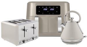 Tower Cavaletto 4 Slice Toaster, Kettle & Dual Basket Air Fryer Latte