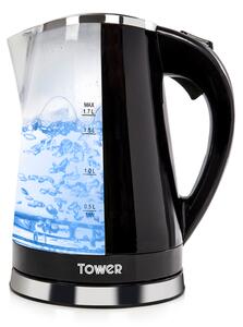 Tower LED Colour Changing Kettle 1.7 Litre Black