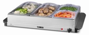 Tower 4 Tray Buffet Server Stainless Steel