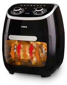 Tower Xpress 2000W 11 Litre 5-in-1 Manual Air Fryer Oven with Rotisserie Black
