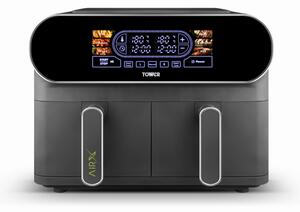 Tower AIRX 10.4 Litre Dual Basket Digital Air Fryer Grey