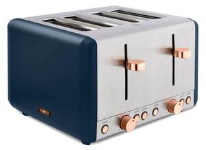 Tower Cavaletto 4 Slice Stainless Steel Toaster Midnight Blue