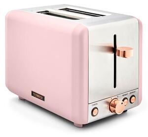 Tower Cavaletto 2 Slice Stainless Steel Toaster Pink