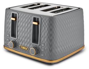 Tower Empire 4 Slice Toaster Grey