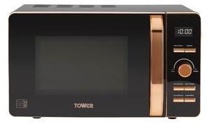 Tower Rose Gold 800W 20 Litre Digital Microwave Black