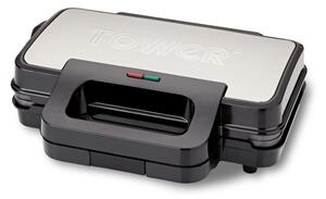 Tower 900W Deep Filled Sandwich Maker Stainless Steel