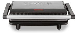 Tower 750W Panini Grill Cerastone Stainless Steel