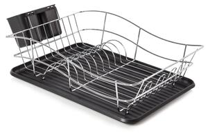 Tower Essentials Dish Rack With Tray Black