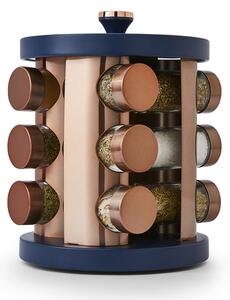 Tower Cavaletto 12 Jar Rotating Spice Rack Midnight Blue