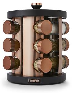 Tower Cavaletto 12 Jar Rotating Spice Rack Black