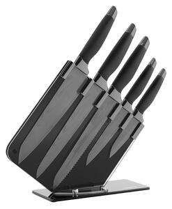 Tower 5 Piece Damascus Knife Set Mirror Black