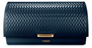 Tower Empire Roll Top Bread Bin Midnight Blue