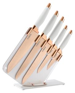 Tower Rose Gold 5 Piece Knife Set White