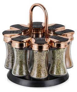 Tower Rose Gold Rotating Spice Rack 8 Jars