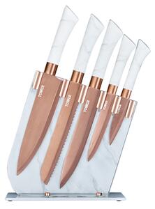 Tower Marble Rose Gold 5 Piece Knife Set