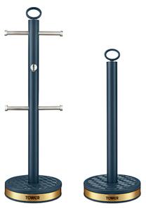 Tower Empire Mug Tree And Towel Pole Set Midnight Blue