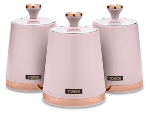 Tower Cavaletto Set Of 3 Canisters Pink